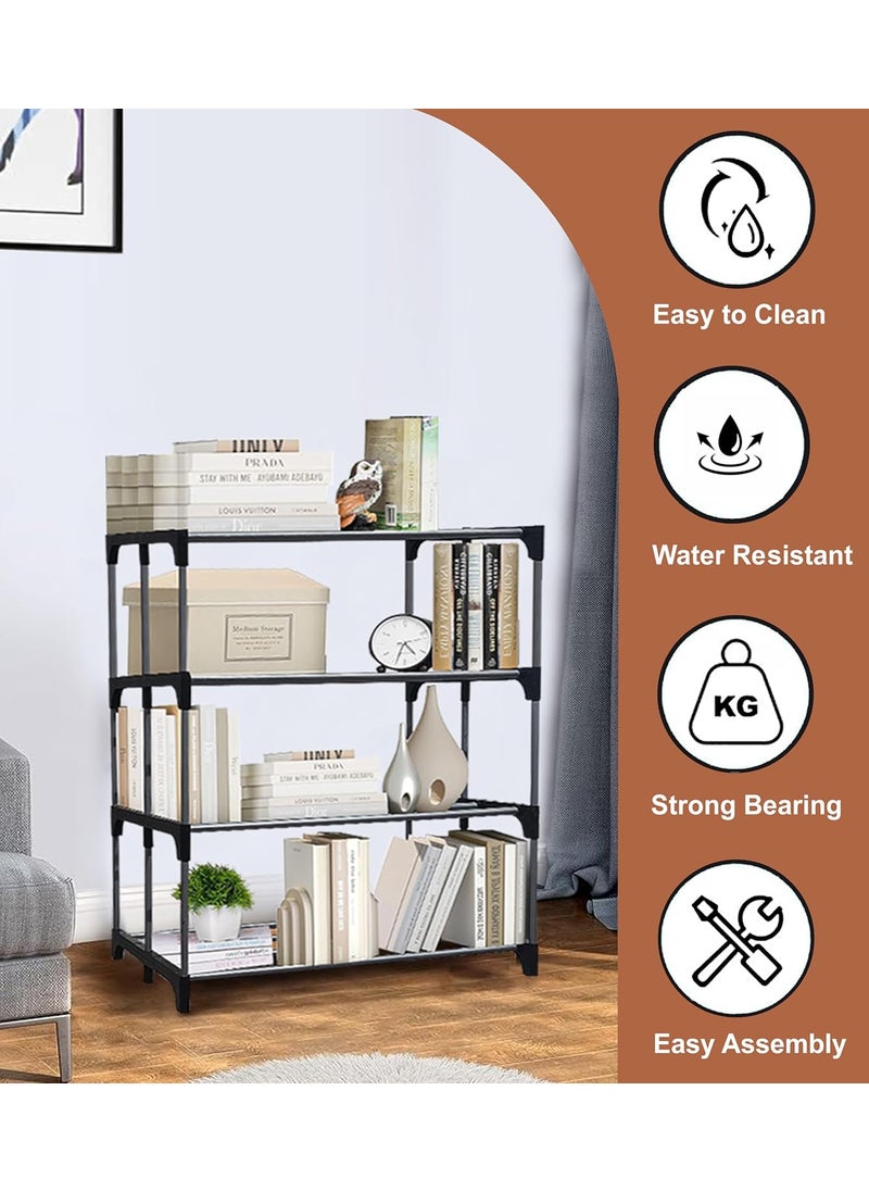 RAXON WORLD RAXON WORLD Plastic Multipurpose Rack Organizer Shelves for ShoeClothesBooks 4 Layer  - Image 3