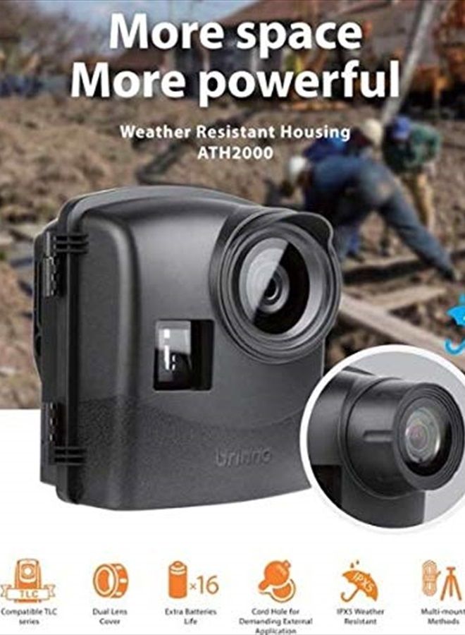 Brinno ATH2000 IPX5 Weatherproof Housing Camera Case with Extra Battery Supply for Long-Term Projects and Outdoor Use - Compatible with TLC2020, TLC2000, TLC200, TLC200 Pro, TLC120, TLC130 - Image 2