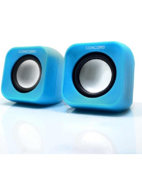 CONCORD C-799 1+1 Mini USB PC Speaker - Blue  - Image 1