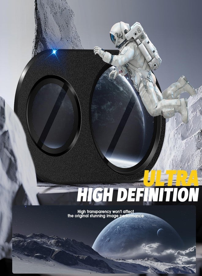 Orzero (2 Pack) Camera Lens Protector Compatible for Google Pixel 9a, Potector de Cámera Premium Metal and Glass Precise Camera Cutouts High Definition Anti-Scratch - Black - Image 4