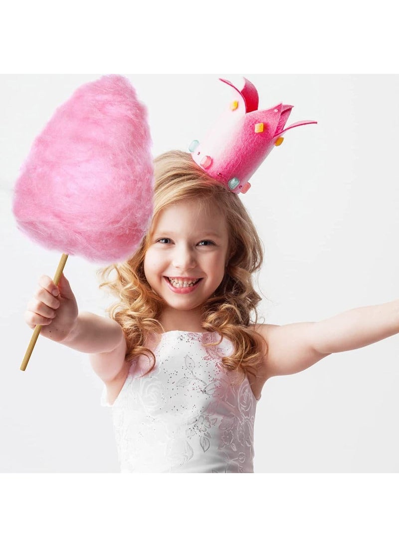 AJARVAR AJARVAR Cotton Candy Maker Machine Electric Sugar Floss Homemade Hard Sugar Free Candy with Detachable Splash Guard Sugar Spoon 10 Bamboo Sticks for Kids Carnival Party Kitchen Bakery Snacks2  - Image 5
