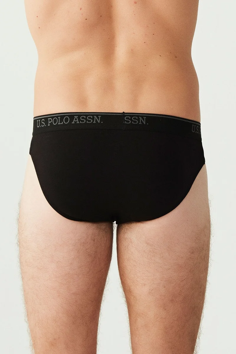 U.S. Polo Assn. BASE. Polo Assn. Men's Black 3-Piece Slip Briefs