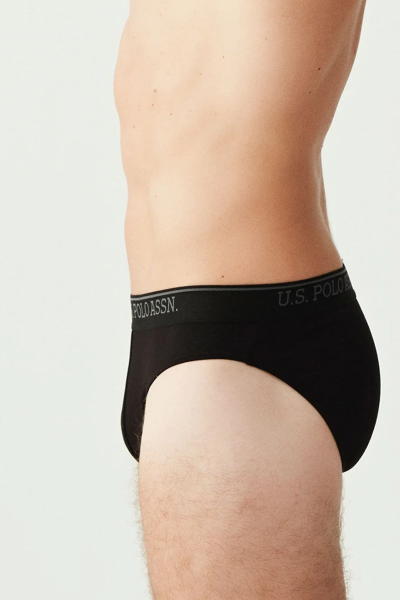 U.S. Polo Assn. BASE. Polo Assn. Men's Black 3-Piece Slip Briefs