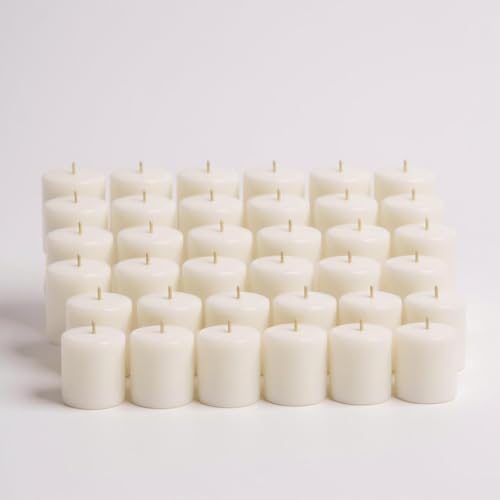 AURA DECOR AuraDecor Pack of 42 Unscented Votive Candles for Home Decor, Wedding Candles, 5 Hour Candle, Smokeless, No Dripless Candles - Image 3