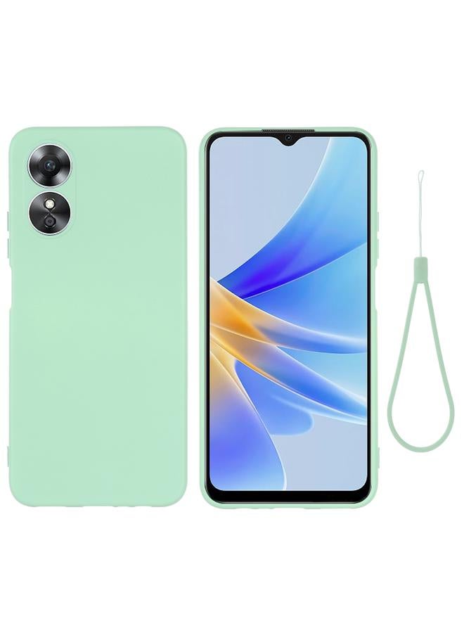 The Bros Case For OPPO A17 / A17K Pure Color Liquid Silicone Shockproof Phone Case