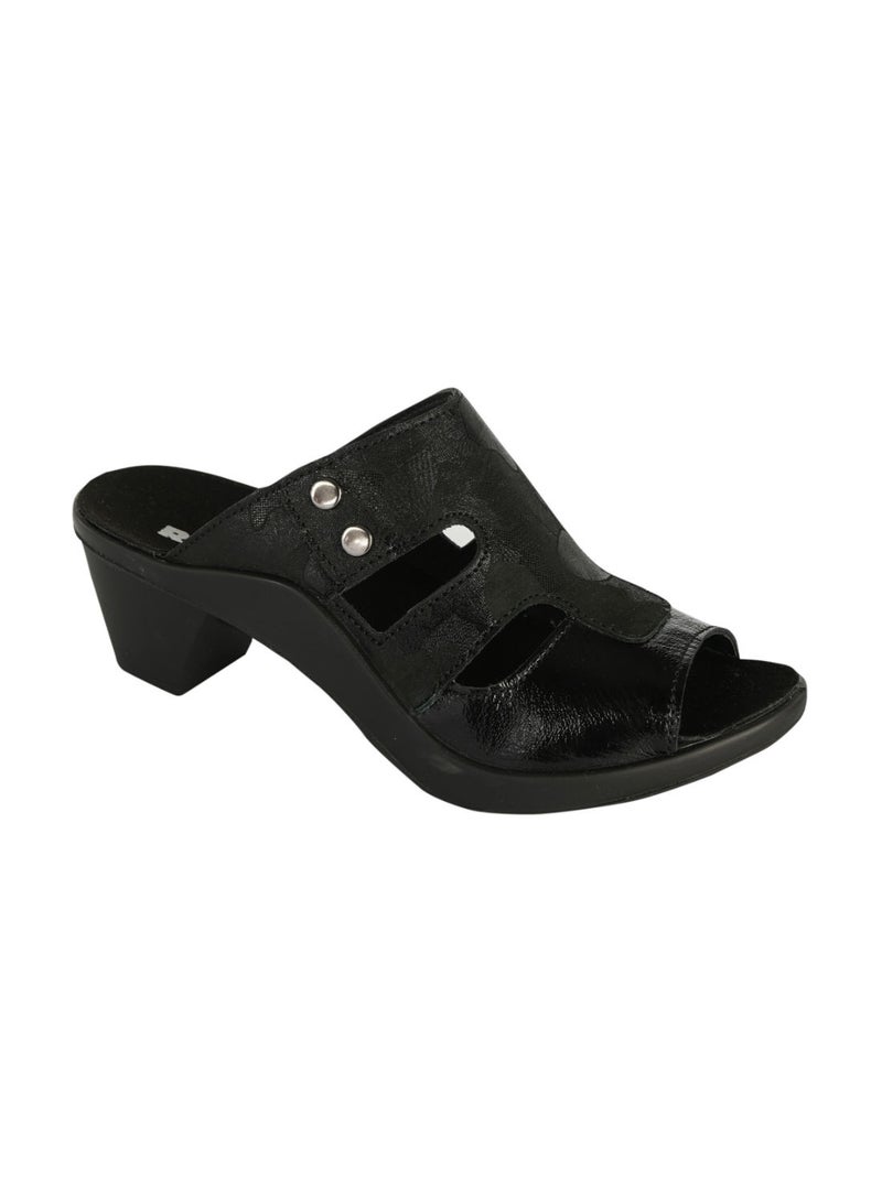 Romika Ladies Block Heel Sandals  Schwarz - Image 1