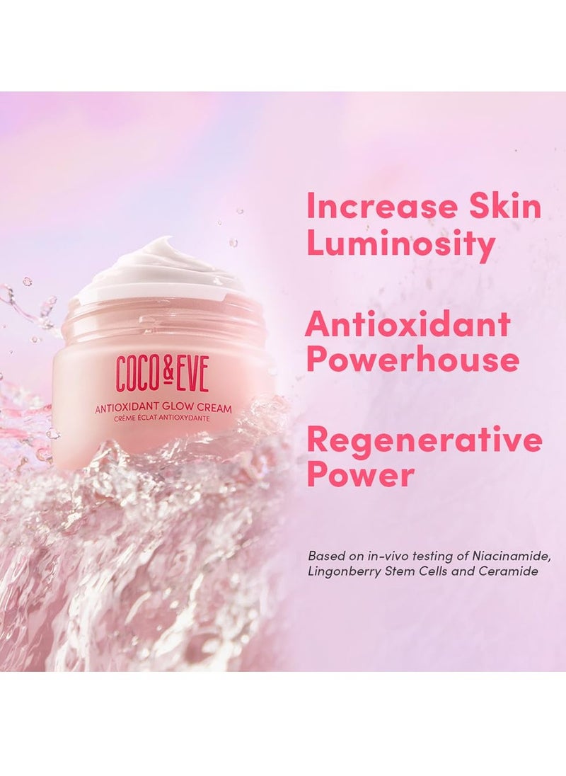 COCO & EVE Coco & Eve Antioxidant Glow Cream. With Niacinamide, Hyaluronic Acid, & Ceramide to nourish, protect, repair & smoothen the skin. Suitable for sensitive skin (1.76 fl oz)  - Image 3