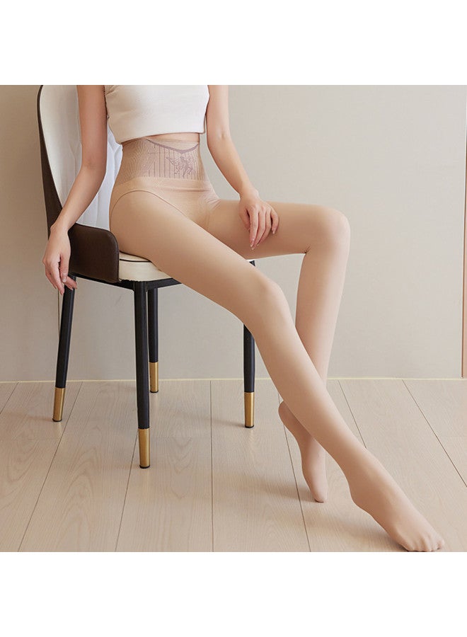 pincai Autumn And Winter Nude Feel Seamless Ultra Natural High Waist Invisible Leg Magic Women'S Tummy Control Warm Slimming Leggings And Tights - Image 3