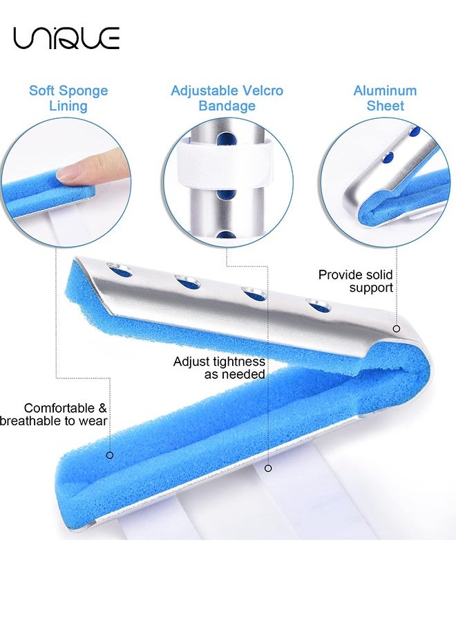 Unique - Finger Splint, 3PCS Finger Support Brace Finger Stabilizer for Broken Fingers Straightening Arthritis Knuckle Immobilization,Blue(3 Size) - Image 1
