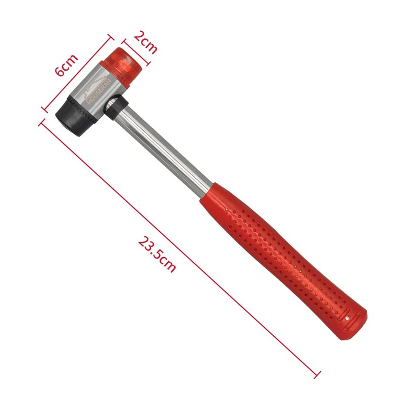 HOUSERAN Rubber Mallet, Small Rubber Mallet, Small Hammer, Nylon Hammer, Rubber Mallet Hammer for Vinyl Flooring, Tile, Crafts, Jewelry Making - Image 2