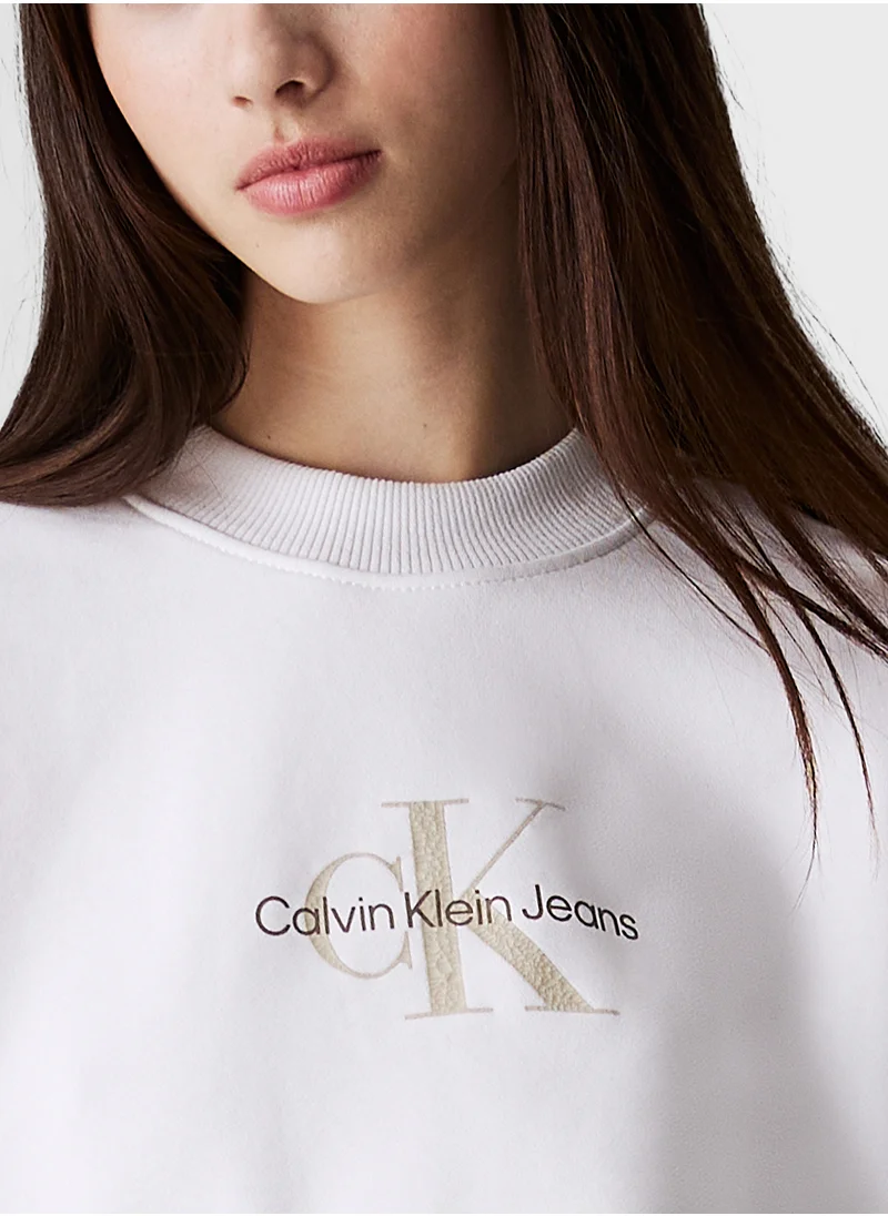 كالفن كلاين جينز Textured Logo Sweatshirt
