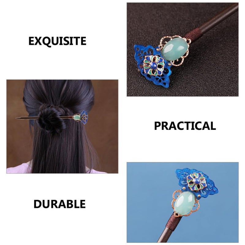 Wooden Hair Stick with Tassel Vintage Hanfu Hair Chopsticks for Women for Buns - Image 3