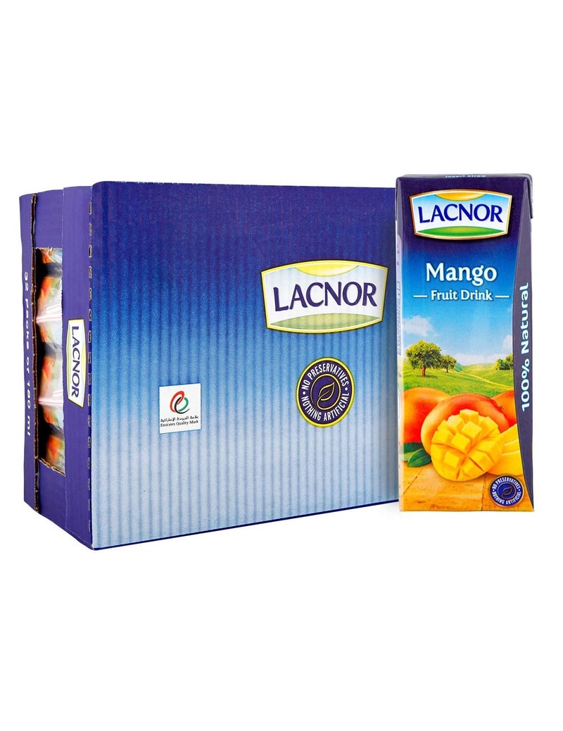 Lacnor Long Life Mango Juice 4 x 8 x 180 ml (Carton)