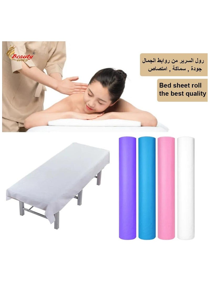روابط الجمال رول قماش ورق سرير  للاستعمال لمره واحده من 50 قطعه  - Image 2