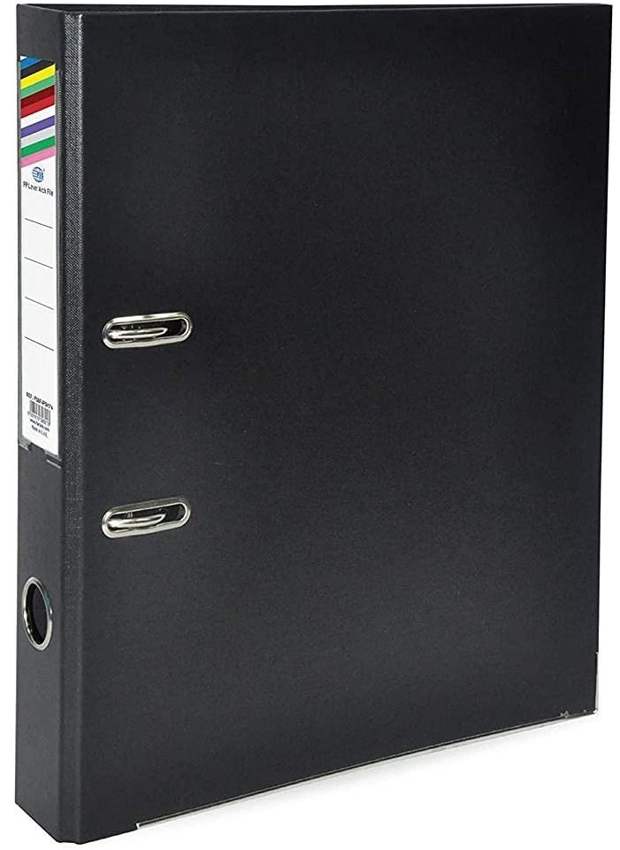 FIS - FIS Pack of 24 Pieces Fixed Mechanism Box File Black/Silver - Image 1