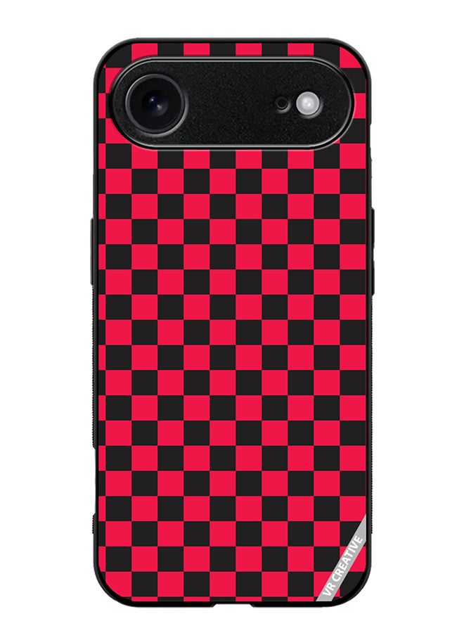 VR CREATIVE Protective Case Cover For Apple iPhone 17 Air Checkerboard Vector Seamless Pattern Design Multicolour