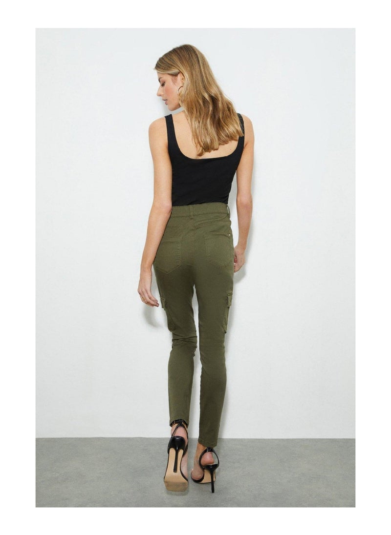 DOROTHY PERKINS - Khaki Utility Cargo Frankie Skinny Jeans - Image 1