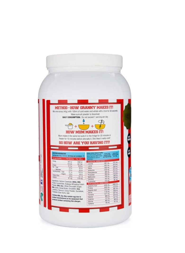 آدونیس عجينة الكوكيز، بروتين الكازين، نكهة رقائق الشوكولاتة بالكراميل المملح، 1 كجم - Image 2