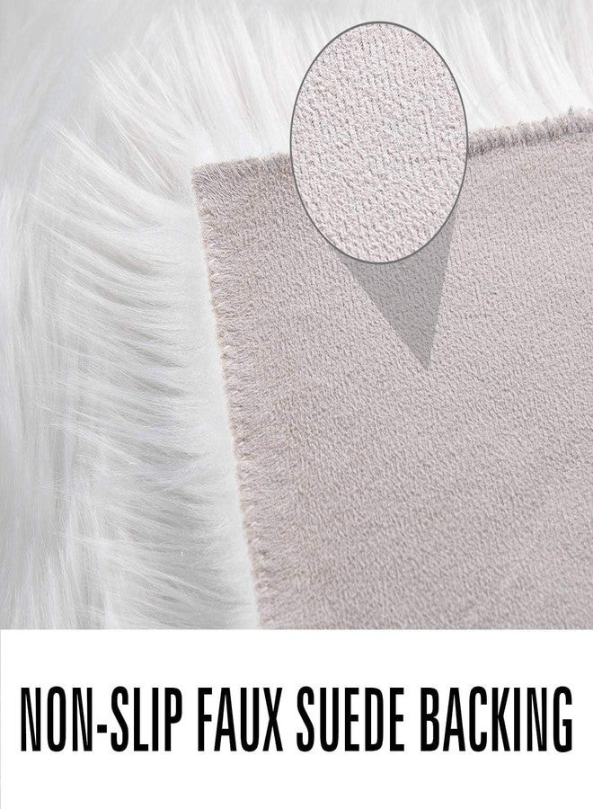 FOMQUAZLI Soft Absorbent Bathroom Mat 40x60cm - Non-Slip Washable Bedside Floor Rug for Home, Bedroom, Living Room, Kitchen, Entryway, Shower, Indoor Decorative Door Mat Home (White) - Image 3