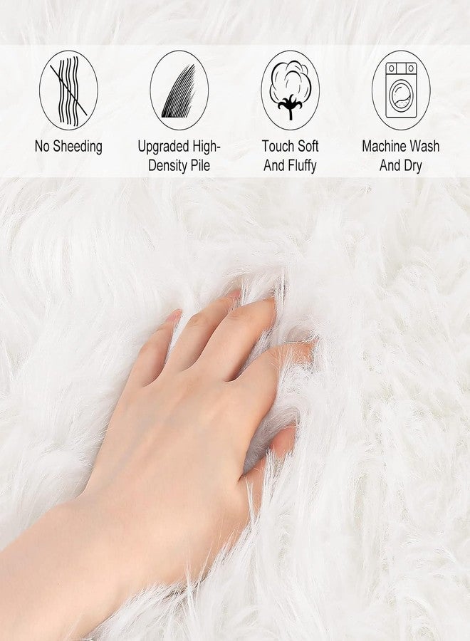 FOMQUAZLI Soft Absorbent Bathroom Mat 40x60cm - Non-Slip Washable Bedside Floor Rug for Home, Bedroom, Living Room, Kitchen, Entryway, Shower, Indoor Decorative Door Mat Home (White) - Image 5