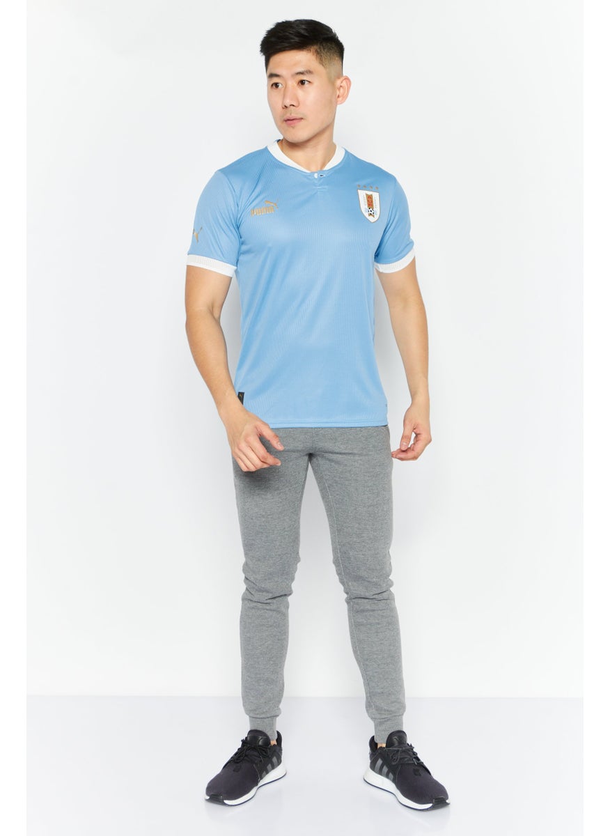 PUMA Men Sportswear Fit Short Sleeve Training Jersey, Sky Blue  - Image 2