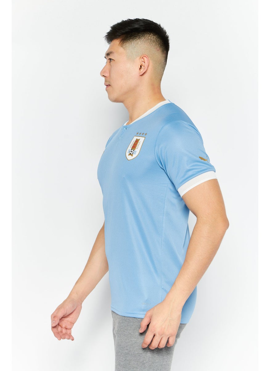 PUMA Men Sportswear Fit Short Sleeve Training Jersey, Sky Blue  - Image 3