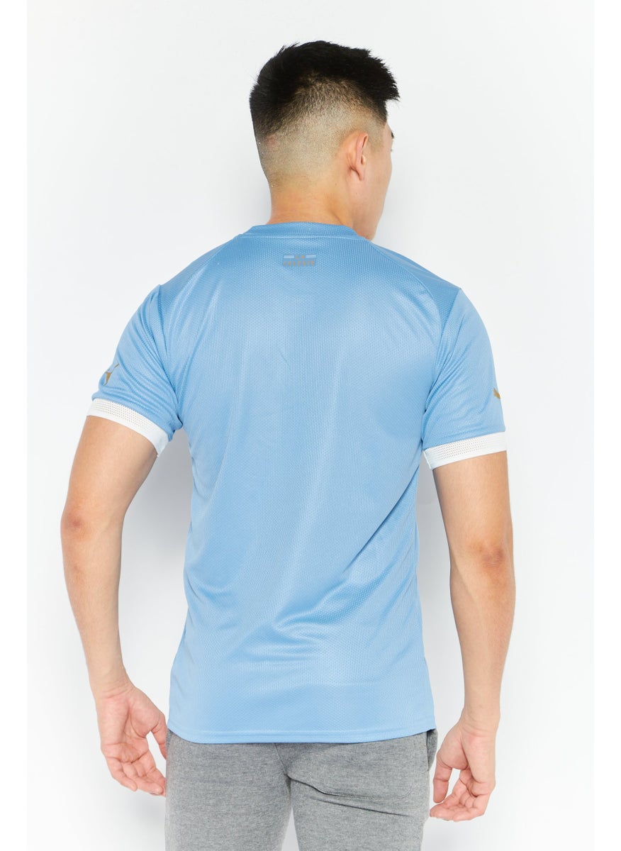 PUMA Men Sportswear Fit Short Sleeve Training Jersey, Sky Blue  - Image 4