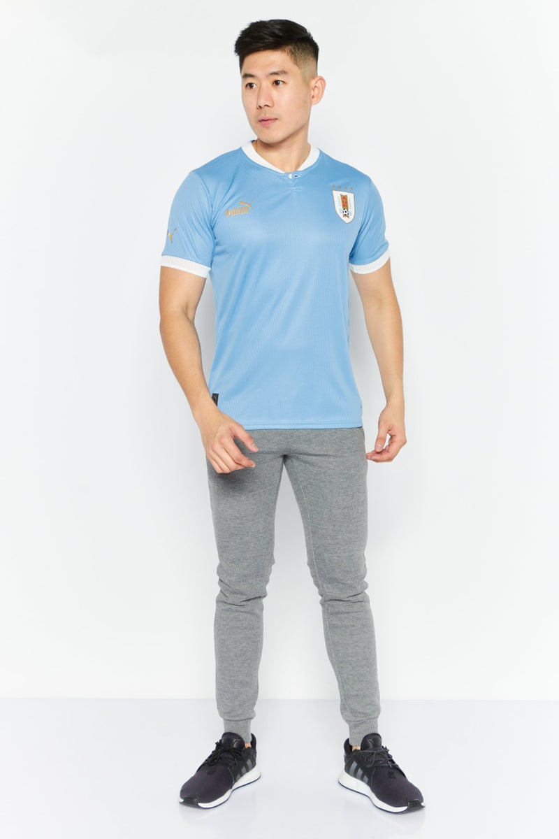 PUMA تي شيرت تدريب قصير الأكمام للرجال، أزرق سماوي - Image 2