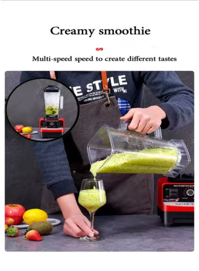 SilverCrest خلاط كهربائي عالي السرعة خالٍ من مادة BPA ومعالج طعام وكسارة عصائر ثلج وخلاط - Image 4