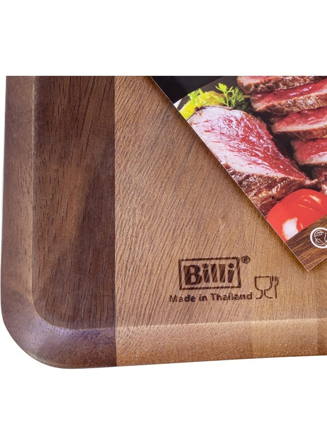 بيلي لوح تقطيع بيللي خشبي بمقبض - قشر بيتزا/لوح تقطيع/صينية تقديم من خشب الأكاسيا - Image 5