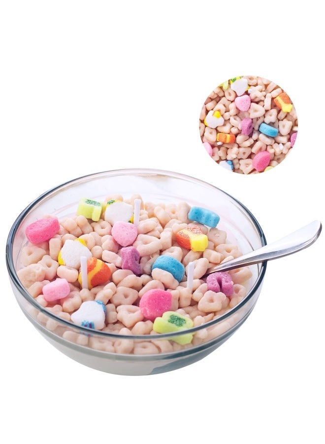 IlikeparFunny French Vanilla Cereal Bowl with Metal Spoon Scented Soy Candle Morning Ritual Gift - Image 1
