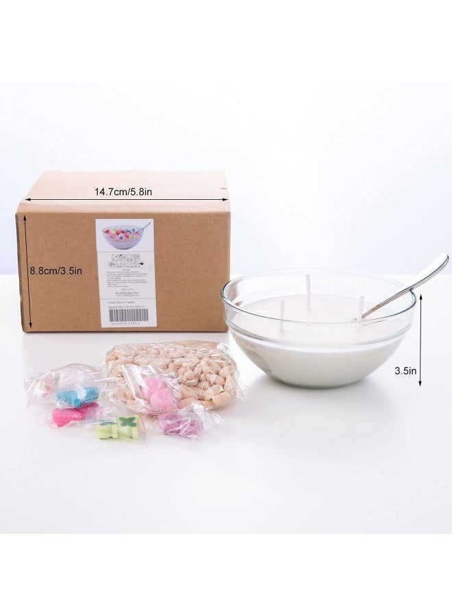 IlikeparFunny French Vanilla Cereal Bowl with Metal Spoon Scented Soy Candle Morning Ritual Gift - Image 2