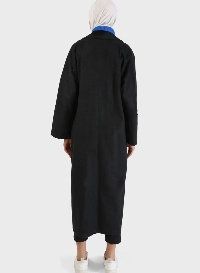 Refka by modanisa Longline Pocket Detail Coat