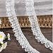 WJIAAA 11 Yards White Lace Ruffle Trim Pleated Organza Trim Ribbon Polyester Fabric Ribbon for Bridal Wedding Crafts Sewing DIYWhite - Image 2