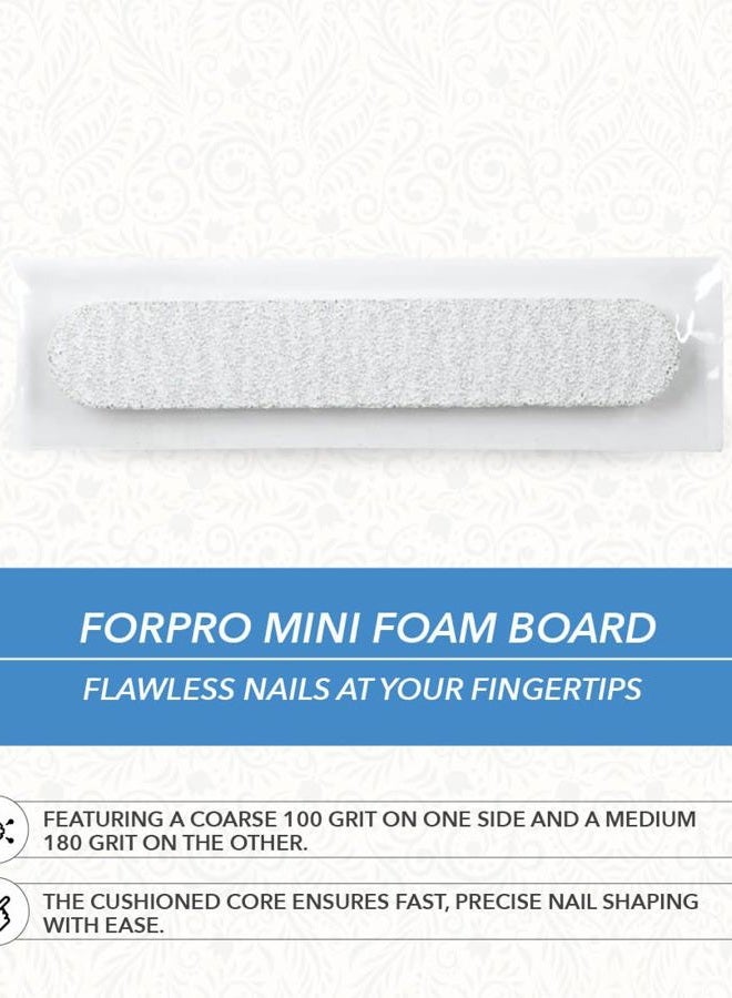 ForPro Professional Collection Mini Foam Board, Zebra, 100/180 Grit, Double-Sided Manicure Nail File, Individually-Wrapped, 3.5” L x .5” W, 50-Count - Image 3