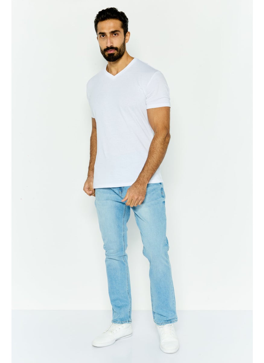 Seven 7 - Men Slim Fit Washed  Denim Jeans, Blue - Image 1