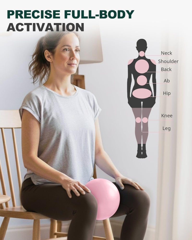 Trideer 9-Inch Pilates Ball, Small Exercise Ball for Yoga, Core Training, Physical Therapy, Balance, Stability and Stretching Pilates Equipment with Inflation Straw - Image 4