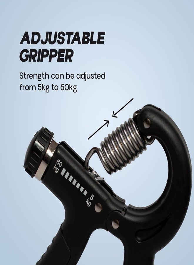 IDEA CHASERS 5KG To 60KG Weight Adjustable Hight Quality Hand Gripper for Men & Women |Hand Grip|Finger Exerciser|Power Gripper|Hand Exerciser Equipment|Hand Strengtheners (BLACK WITH COUNT) - Image 3