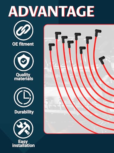 Ntoauto 10mm High Performance Spark Plug Wire Sets Compatible with HEI BBC SBC 350 454 383 - Image 4