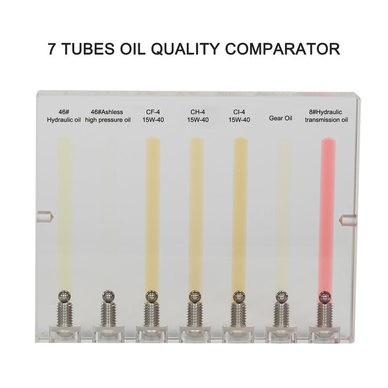 7 Tubes Automobile Oil Quality Comparator Transmission Oil Viscosity Tester Comparator Transparent Glass Tester Demonstration Stand - Image 4