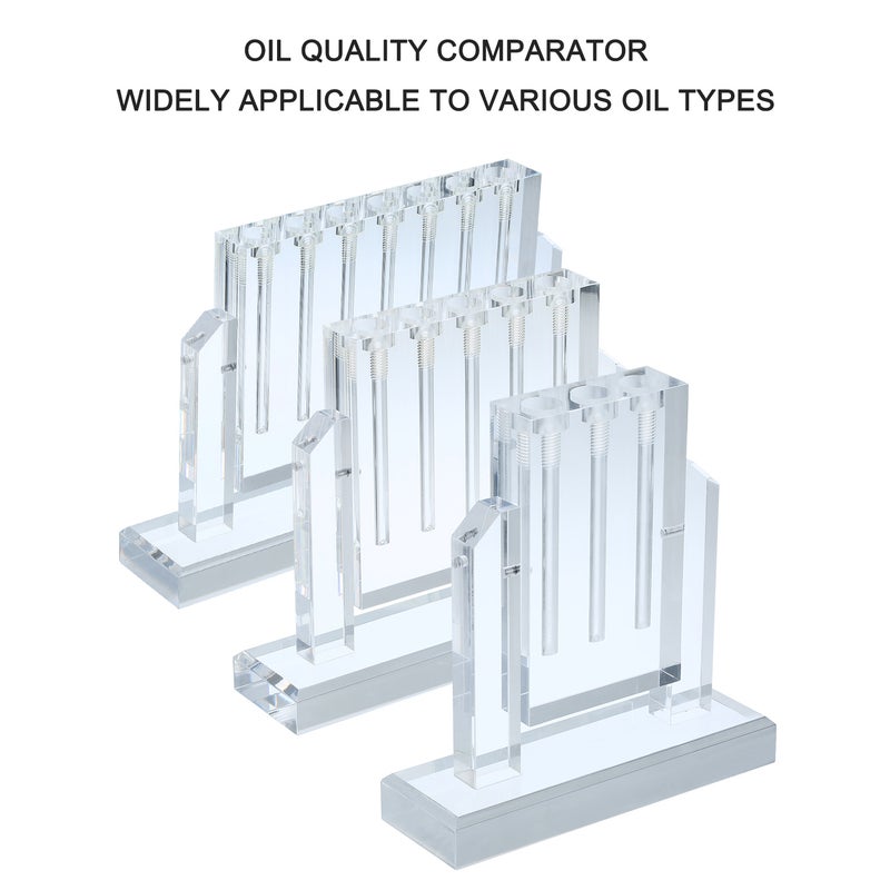 7 Tubes Automobile Oil Quality Comparator Transmission Oil Viscosity Tester Comparator Transparent Glass Tester Demonstration Stand - Image 2