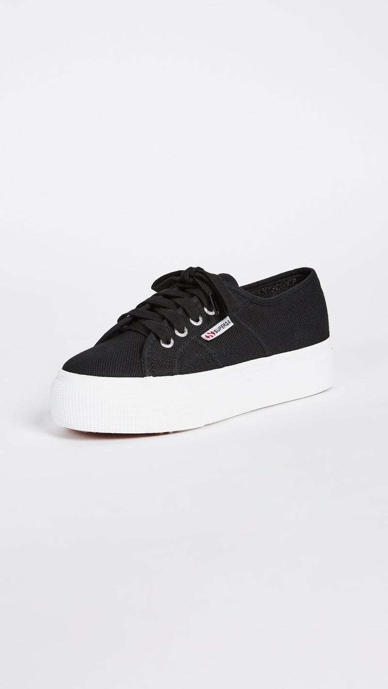 Superga womens 2790 Acotw Platform Fashion Sneaker, Black/White, 7.5 US - Image 3