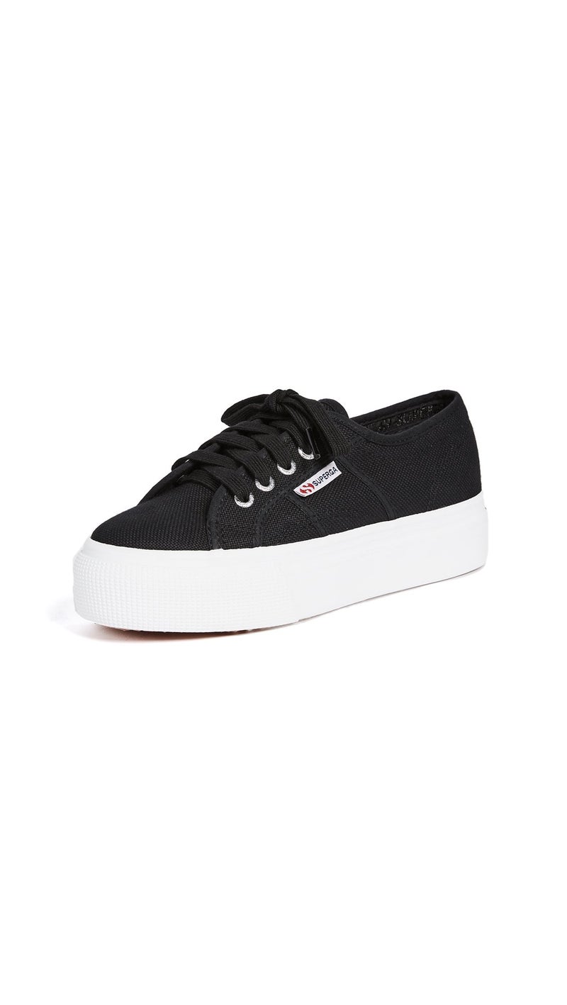 Superga womens 2790 Acotw Platform Fashion Sneaker, Black/White, 7.5 US - Image 1