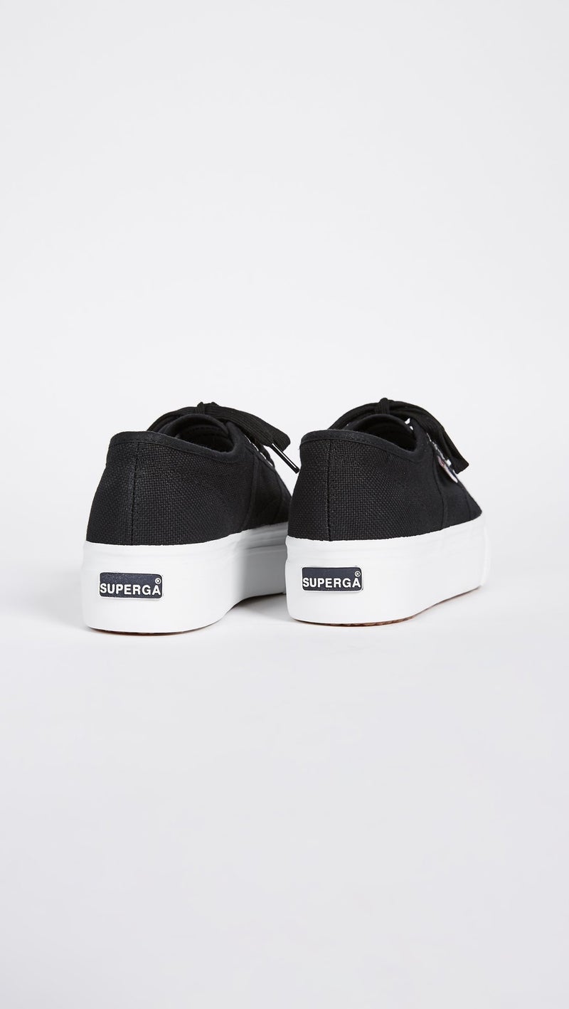 Superga womens 2790 Acotw Platform Fashion Sneaker, Black/White, 7.5 US - Image 5