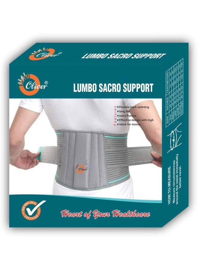 Oliver Oliver Lumbar Sacral LS Belt For Back Pain, Slip Disc, Back Injury relief, Back Support Back / Lumbar Support  (Grey)  - Image 1