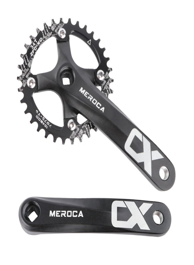MEROCA Mountain Bike Right Left Square Crank Arms Single Crank Ring Set 170MM 104 BCD Aluminum Alloy  Bike Crankset for 8/9/10/11 Speed - Image 1