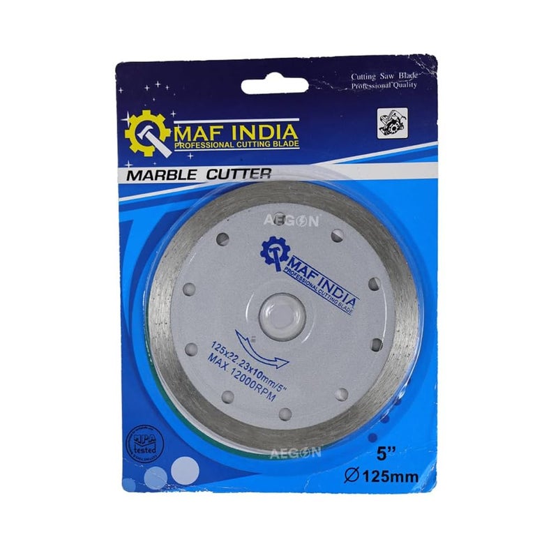 MAF PRO 5-Inch Continuous Rim Diamond Blade – 7/8" Arbor for Wet/Dry Cutting in Tile, Ceramic, Slate (Pack of 1) - Image 3