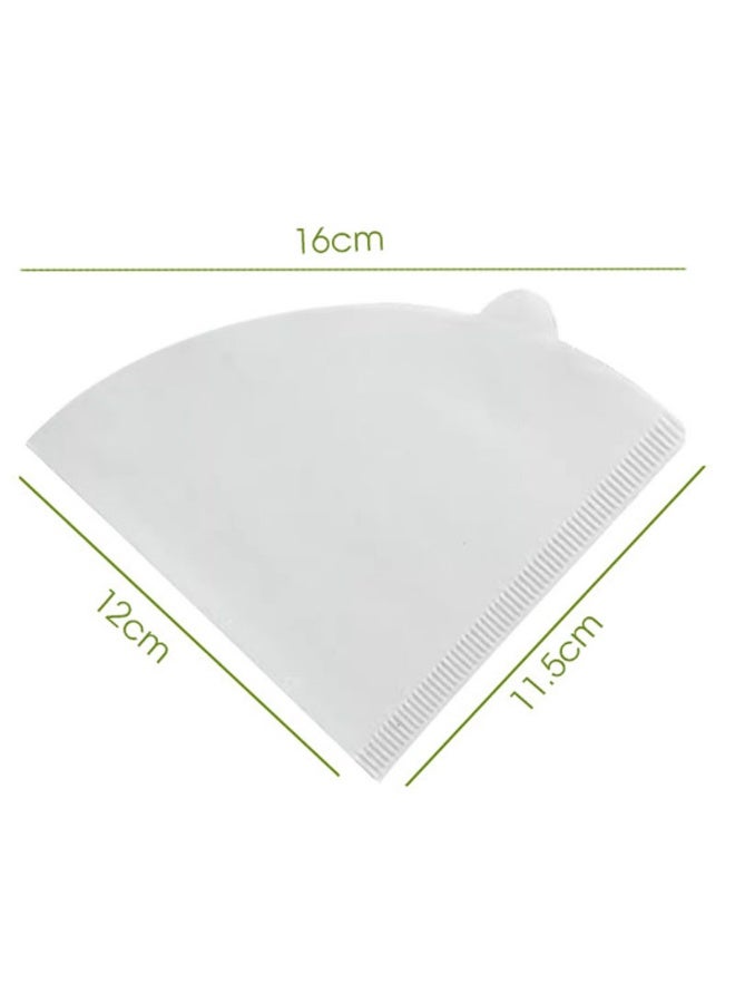 100 قطعة من فلتر القهوة الورقي V60 مقاس 02 مخروطي الحجم 02 فلتر قهوة ورقي مخروطي 2-4 أكواب متوافق مع آلة صنع القهوة بالصب أو التنقيط - Image 2