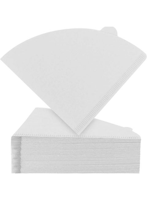 100 Piece Coffee Paper Filter V60 Size 02 Cone Coffee Paper Filters 2-4 Cup Compatible with Pour Over and Drip Coffee Maker