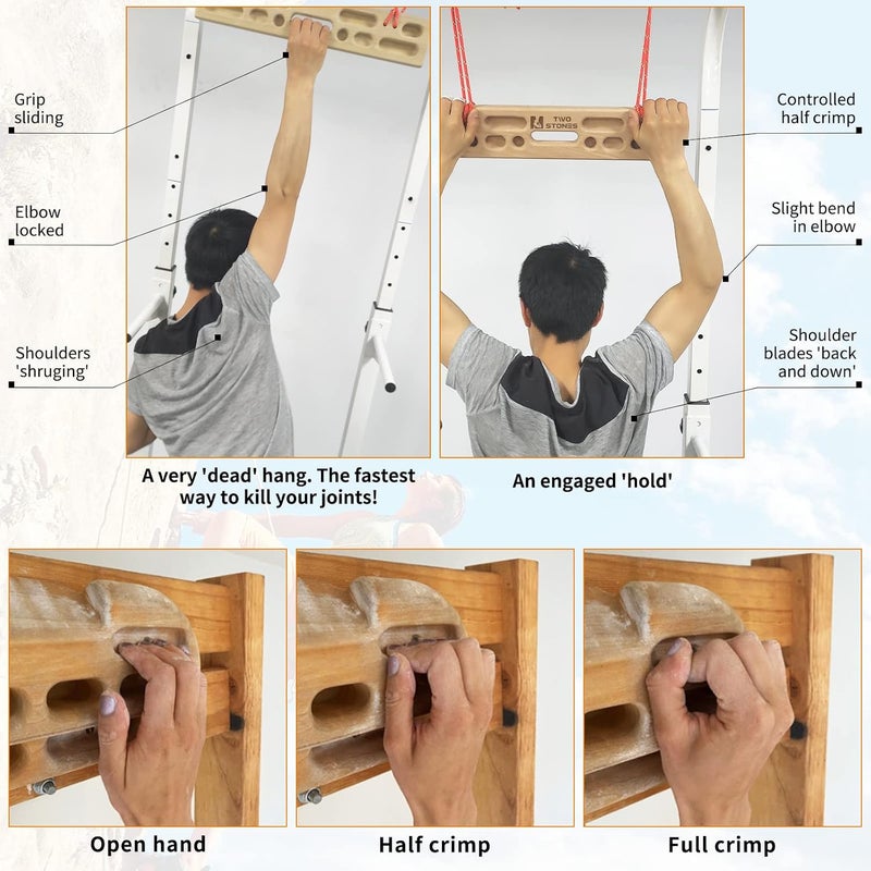 TWO STONES Portable Hangboard for Rock Climbing Training - Indoor and Outdoor - Image 4